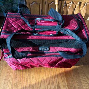 Sherpa Ultimate On Wheels Soft-Sided Pet Carrier – Medium (Red with Black Trim)